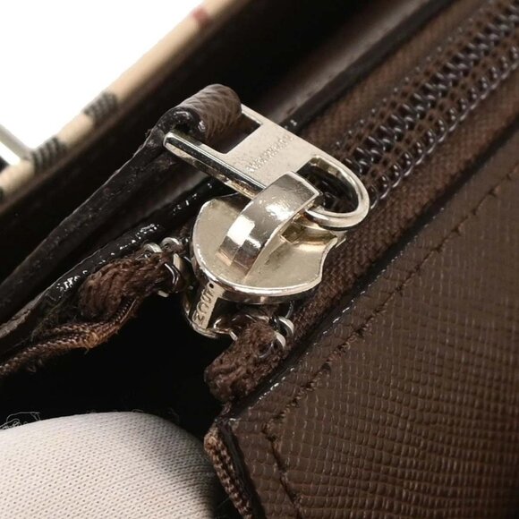 Burberry Beige Canvas Burberry Check Tote Handbag 166521 - Picture 7 of 9